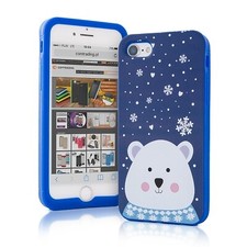 BACK CASE Silcone Case "Polar Bear" für Samsung Galaxy A5 2017, blau