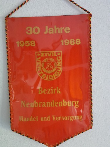 Wimpel ddr zivilverteidigung - ddr,