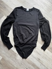 Wolford Body Transparent Langarm mesh S Schwarz Edel Neu