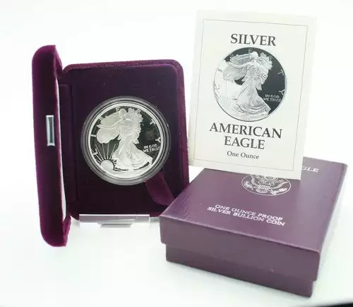 1993 1oz silver - p,