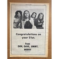 SLADE CONGRATULATIONS ON YOUR