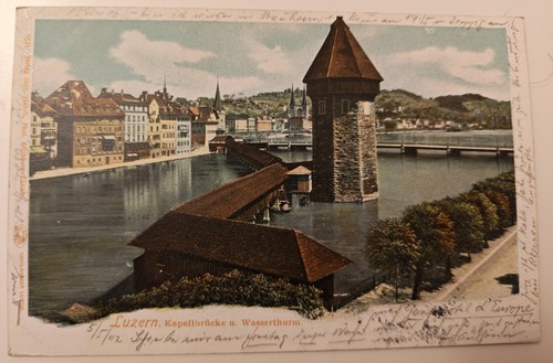 Lucerne 1902 kapellbrücke - ,