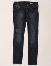 DIESEL Damen Distressed Slim Jeans W30 L33 dunkelblau Baumwolle BT06