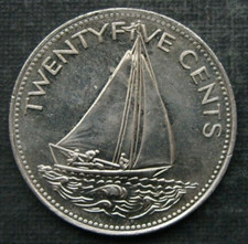 pp) Bahamas 25 Cents 2000