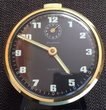 50er 60er Dugena Duett Uhr Wecker Messing mechanisch clock 50s 60s Vintage