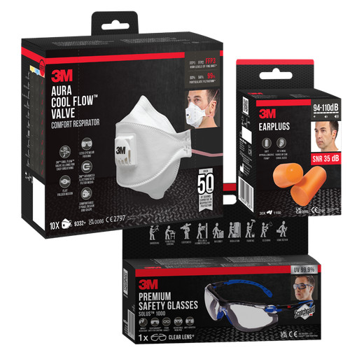 Set aura 9332 ffp3 - 3m, maske