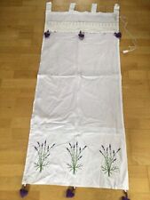 Rollo Raffrollo Vorhang Häkelspitze weiss Baumwolle Lavendel ca. 60 x 130 cm neu