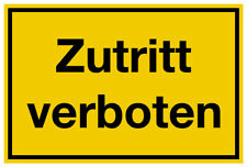 Aufkleber Verbot Warnhinweis