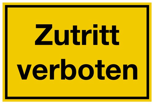 Aufkleber verbot warnhinweis - verbot,