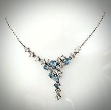 Edelstein Collier aus 925er