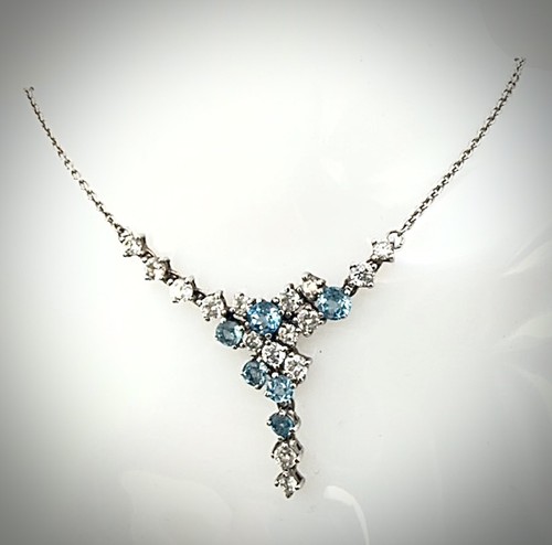 Edelstein collier aus 925er - collier,