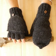 Klapphandschuhe handgestrickt