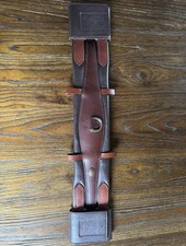 Sommer Pferde Leder Sattelgurt Kurzgurt Dressurgurt Bauchgurt in Mocca 55cm