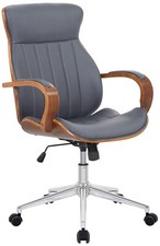 Bürostuhl Holzrahmen walnuss