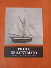 Modelbauplan Segelboot  1-Master 1:32 Pilote De Saint-Malo  59 cm lang