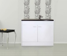 Spulschrank Mit Spüle, Wasserhahn Und Abfluss