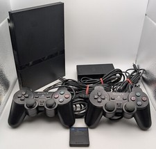 Sony Playstation 2 PS2 Konsole schwarz SCPH-70004 - 2x Controller Memory Card