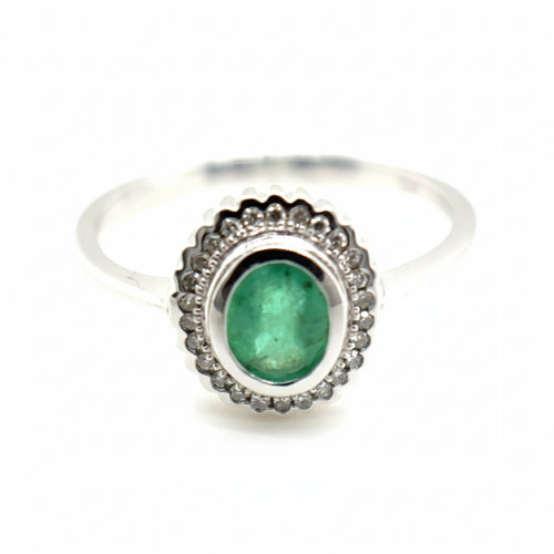 Ovaler cluster ring - 9, kt