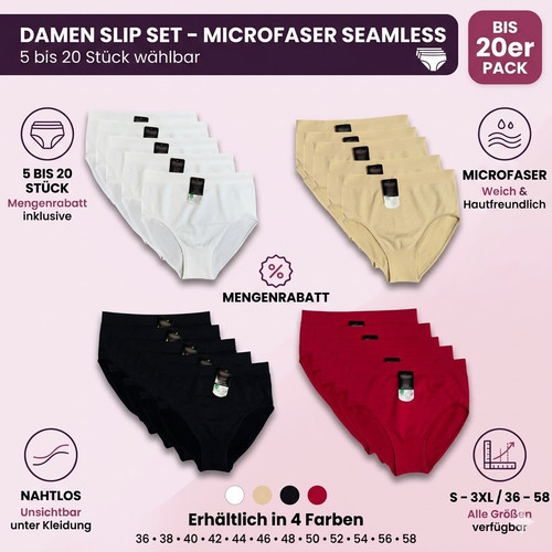Damen microfaser slips - microfaser,