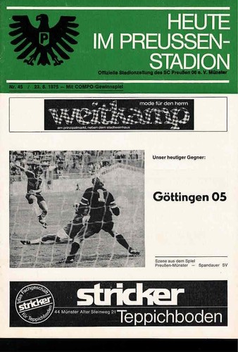 Fussball programmheft 75 - ,
