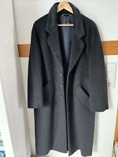 Doris Hartwich Herren Mantel Schwarz Gr.44 Lang Mohair Lammwolle