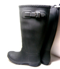 Getragen Reitstiefel Gummistiefel Gr.37 schwarz NEU
