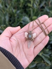 Makramee Halskette Fossiler