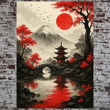 Red Moon Japan Poster Schöne