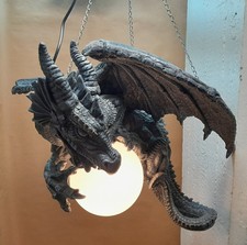 Drachenlampe Hängeleuchte Lampe Drachenfigur Gragol Hänge - Maße: 55*55 H40-70cm