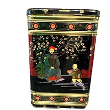 Große Vintage XXL  Teedose H 26 cm Blechdose China Japan Asia Rarität Deko