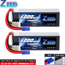 2x Zeee 22,2V 6S Lipo Akku
