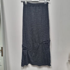 Hopsack Jersey Rock gestreift Streifen grau schwarz Lagenlook Maxi lang