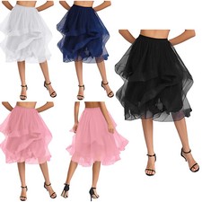 Damen Tüllrock Volants