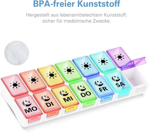 Tablettenbox tage fächer - tage, 2