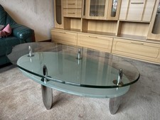 Glascouchtisch oval mit