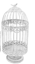 Vogelkäfig Vintage Deko  weiß Metall rund Dekokäfig  f.Blumendeko 52cm