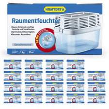 HUMYDRY® 20 x Luftentfeuchter Raumentfeuchter Premium je 1000g Granulat bis 35m²
