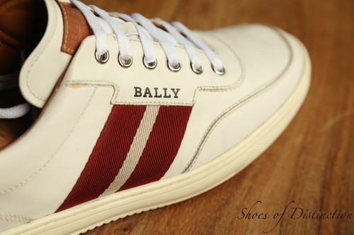Bally weiß rot leder - weiß,