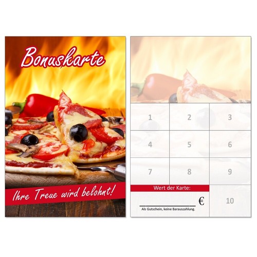 Pizza bonuskarten platz - pizza, für