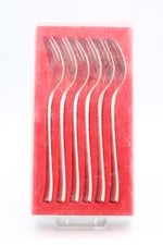 6x R&B Robbe & Berking Nr. 371 York 90er Silberauflage Menügabeln Gabeln in OVP