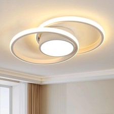 LED Deckenlampe 42W 4700LM Rund, Moderne Weiße Acryl Deckenleuchte, Warmweiß 300