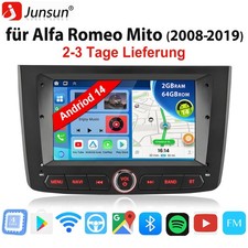 2+64GB Carplay Autoradio Für Alfa Romeo Mito 2008-2019 Android GPS Navi WIFI RDS
