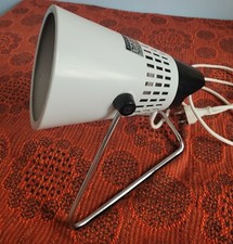 Tischlampe Original Hanau Solilux 1801 Infrarot,  hellgrau, schwarz und Chrom