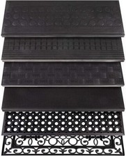 Stufenmatten aus Gummi Gummistufenmatte für Außen Antirutschmatte Treppenauflage