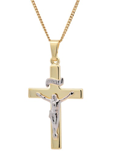 Anhänger kreuz 585 gold mit - kreuz,