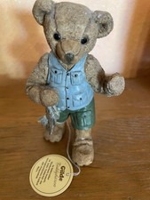 GILDE Handwerk: Gilde Teddybär / Petri Heil Angler Fisch NEU mit Etikett