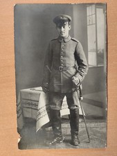 Postkarte Soldat 1.WK Uniform Ausrüstung  F2