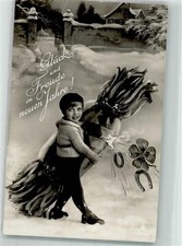 39908127 - Kind Tischfeuerwerk Hufeisen Photochemie Neujahr 1933