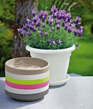 Blumentopf 40 cm rund in weiß