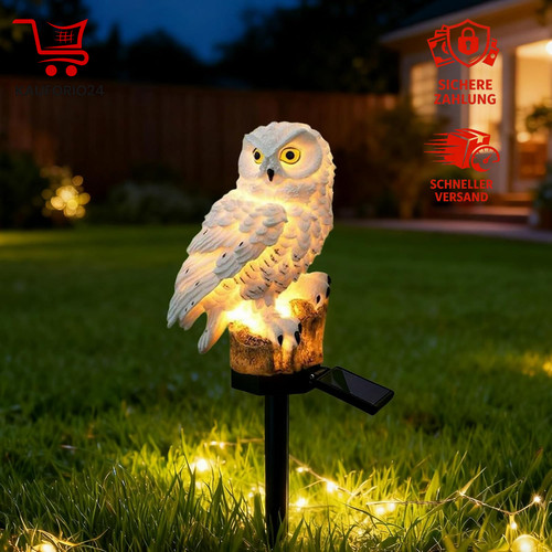 Solarlampe eule gartenfiguren - eule,
